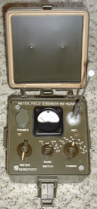 ME-61/GRC Meter, Field Strength, mnfr. Multronics Inc. Click for link to Brooke, N6GCE's ME-61/GRC page. Photo copyright 2002 A. Farson.