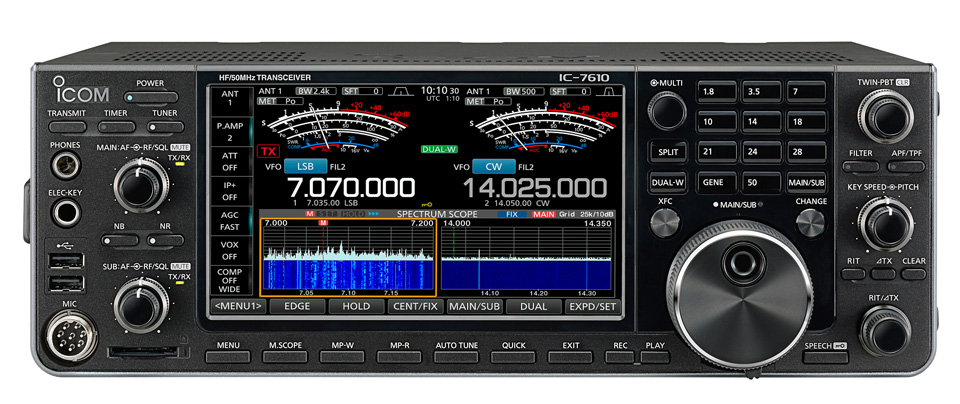 The IC-7610. Photo courtesy Icom Inc.