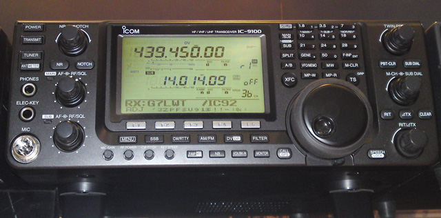Another IC-9100 front view. Photo: Darren Storer G7LWT.